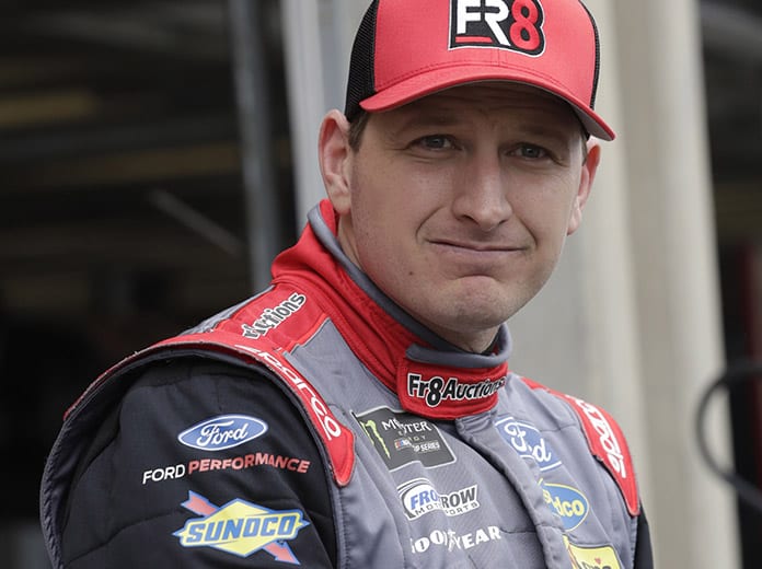 Michael McDowell has been taken to a local hospital after suffering from abdominal pain Friday morning at Charlotte Motor Speedway.(HHP/Harold Hinson Photo)