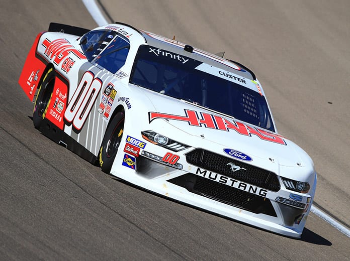 Cole Custer will start from the pole Saturday at Las Vegas Motor Speedway. (HHP/Jeff Fluharty Photo)