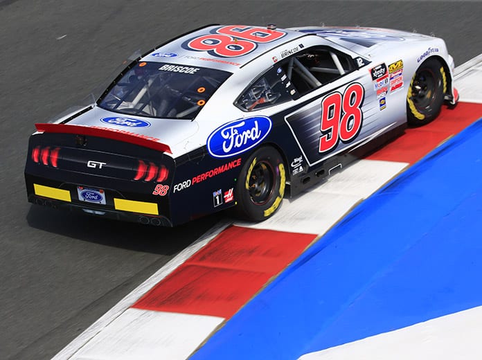 Chase Briscoe earned his first NASCAR Xfinity Series pole on Saturday afternoon on the Charlotte Motor Speedway ROVAL. (HHP/Jeff Fluharty Photo)