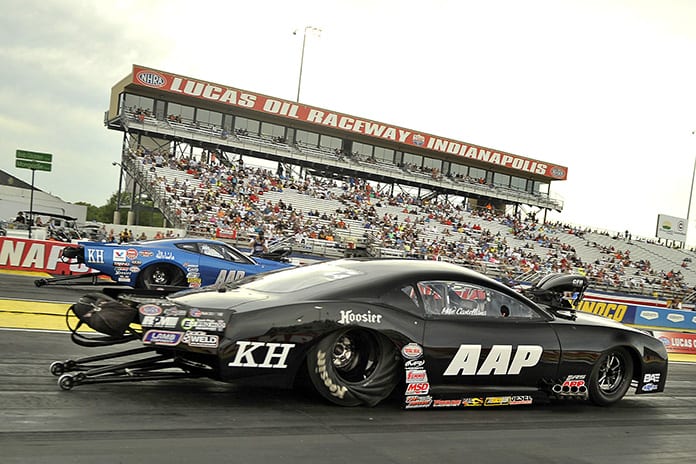 Mike Castellana raced to victory in the E3 Spark Plugs NHRA Pro Mod Drag Racing Series portion of the U.S. Nationals. (Shawn Crose Photo)