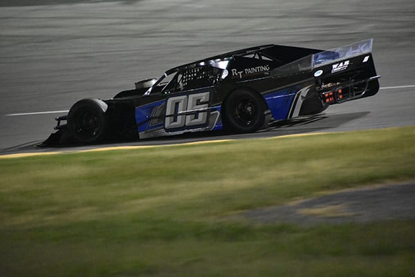 Corey Englehardt raced to victory in NASCAR Modified competition Saturday at All American Speedway.
