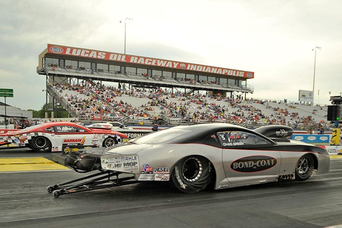 Pro Mod racer Chad Green was taken to a local hospital after a violent crash Sunday at the U.S. Nationals.