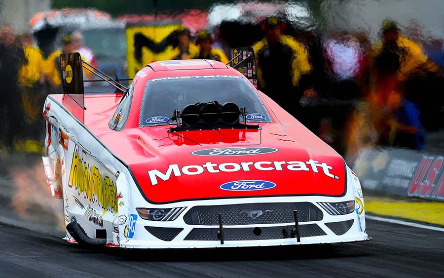 Bob Tasca III during the Chevrolet Performance U.S. Nationals at Lucas Oil Raceway. (Kent Steele Photo)
