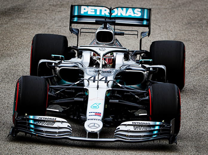 Lewis Hamilton was fastest in Singapore Grand Prix practice. (Mercedes Photo)
