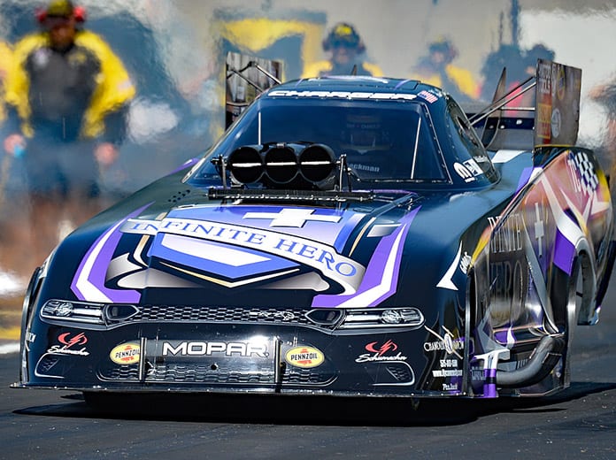 Jack Beckman earned his first Funny Car win of the year Sunday at Maple Grove Raceway. (Harry Cella Photo)