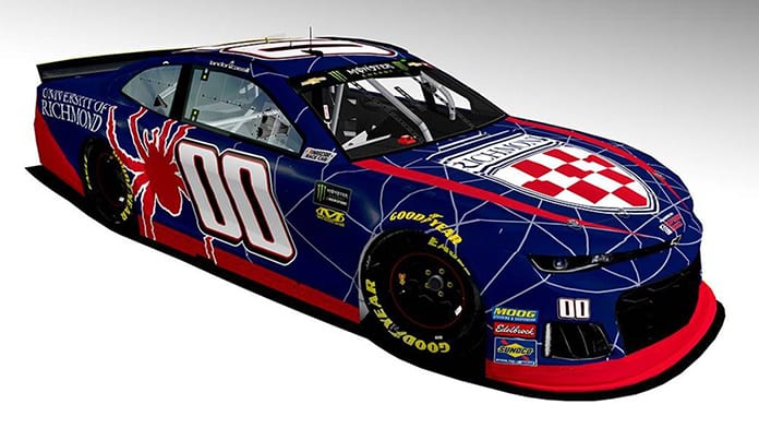 Landon Cassill will carry the colors of the University of Richmond this week at Richmond Raceway.