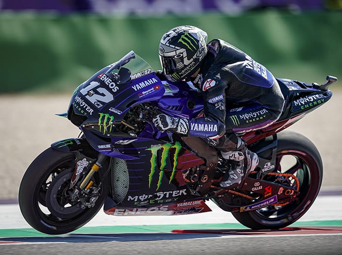 Maverick Viñales earned the pole position for Sunday's MotoGP race at Misano World Circuit Marco Simoncelli. (Yamaha Photo)