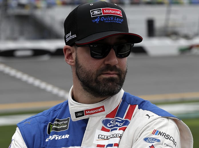 Paul Menard could hand the wheel of the No. 21 Ford to Matt Crafton during Sunday's NASCAR Cup Series race at Talladega Superspeedway. (HHP/Harold Hinson Photo)