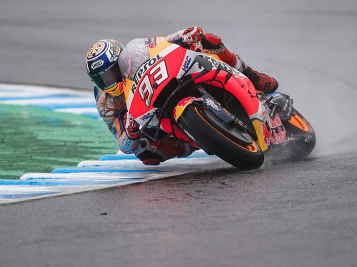 Marc Marquez earned his 10th MotoGP pole of the season Saturday in Japan. (Honda Photo)