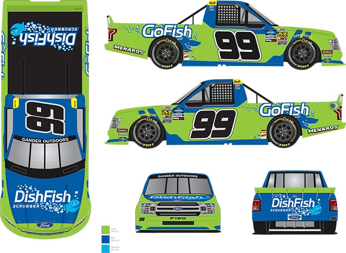 GoFish and DishFish have partnered with ThorSport Racing to sponsor Ben Rhodes.