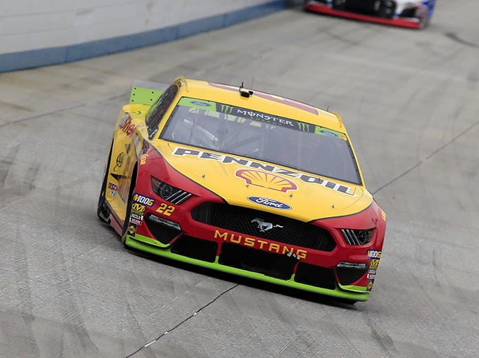 Joey Logano had a mechanical issue before the green flag waved that dropped him several laps off the pace in Sunday's Drydene 400. (NASCAR Photo)