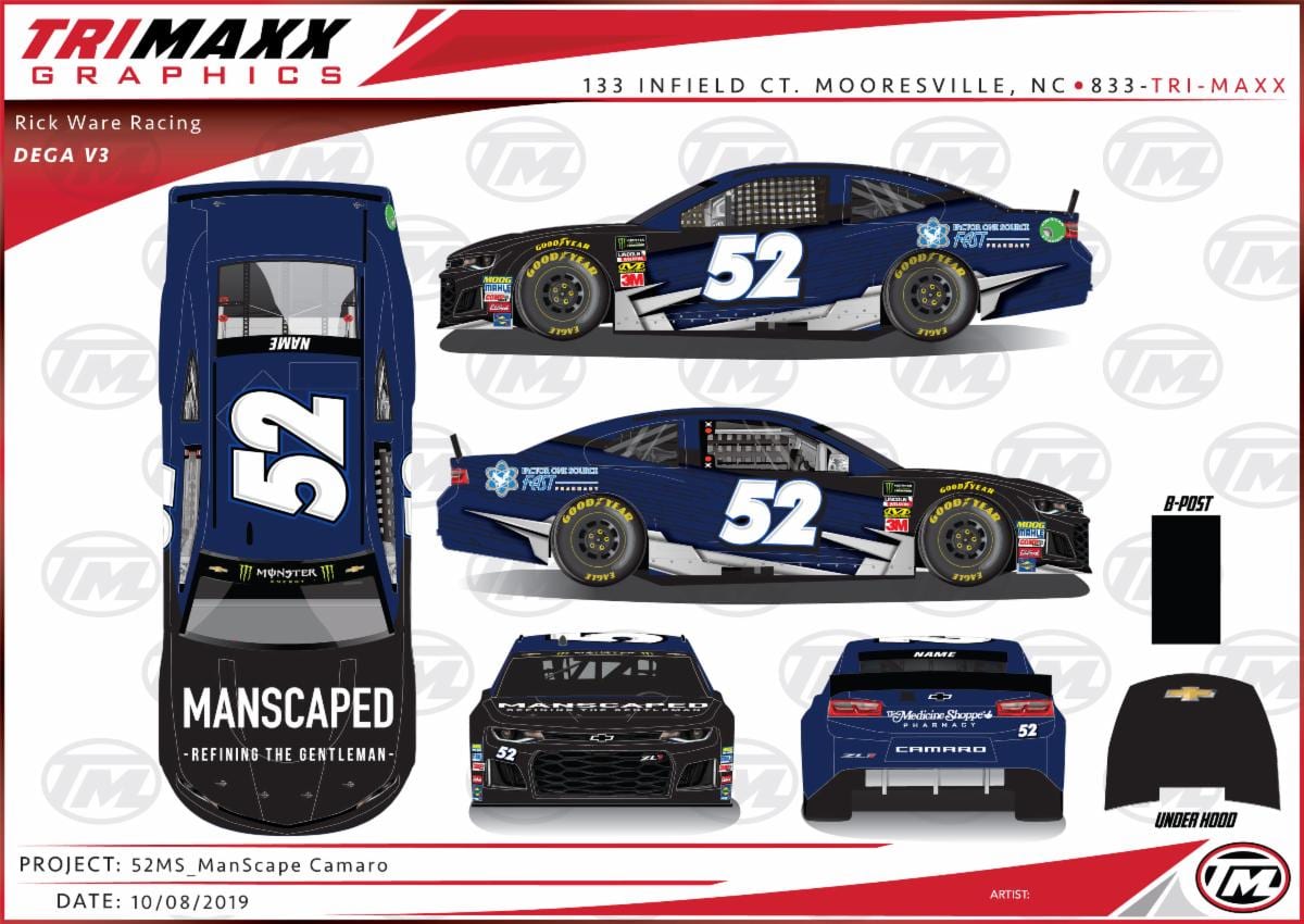 Manscaped will sponsor Rick Ware Racing and Spencer Boyd in Sunday's NASCAR Cup Series race at Talladega Superspeedway.