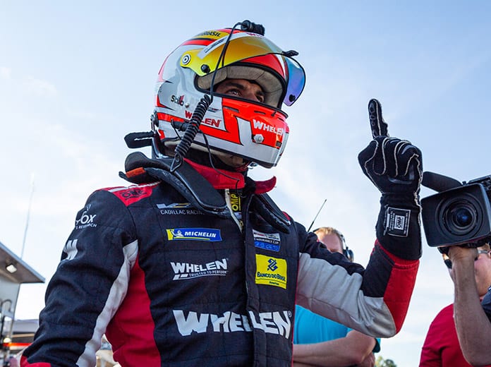 Felipe Nasr broke the track record in IMSA WeatherTech SportsCar Championship Petit Le Mans qualifying on Friday at Michelin Raceway Road Atlanta. (Sarah Weeks Photo)