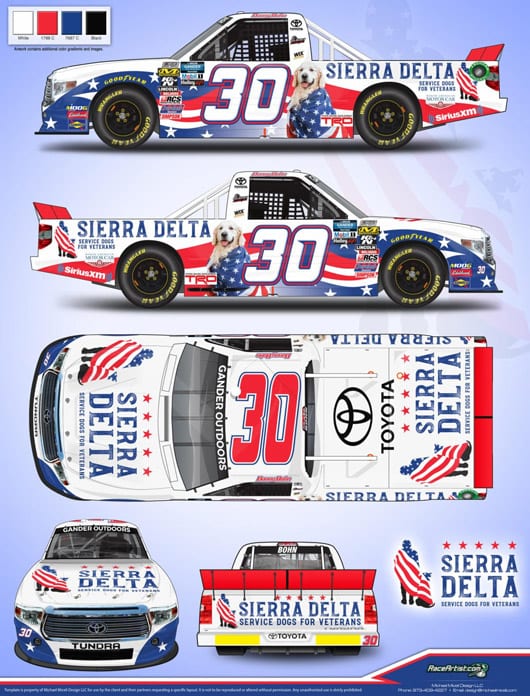 Sierra Delta is backing Danny Bohn and On Point Motorsports in the final two NASCAR Gander Outdoors Truck Series races of the season.