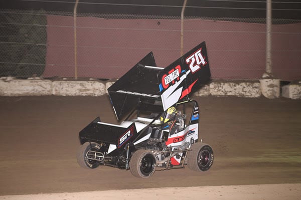 Caden Sarale won the 2019 Super 600 track title and Turkey Bowl XIX win (Chris Cleveland photo)