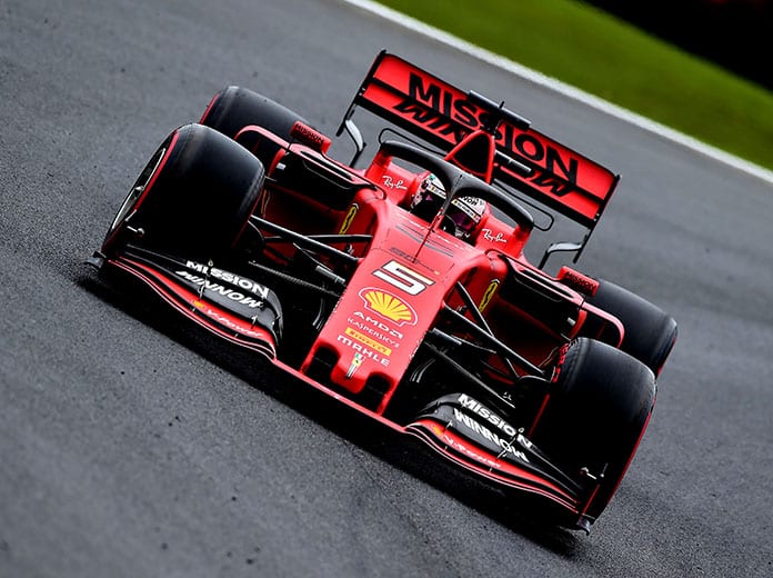 Sebastian Vettel was fastest in Formula One practice Friday in Brazil. (Ferrari Photo)