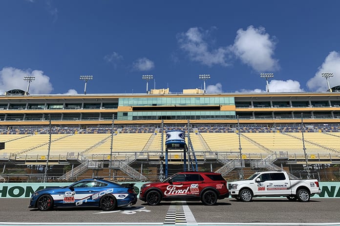 A trio of Ford vehicles will pace the fields during Ford Championship Weekend at Homestead-Miami Speedway.