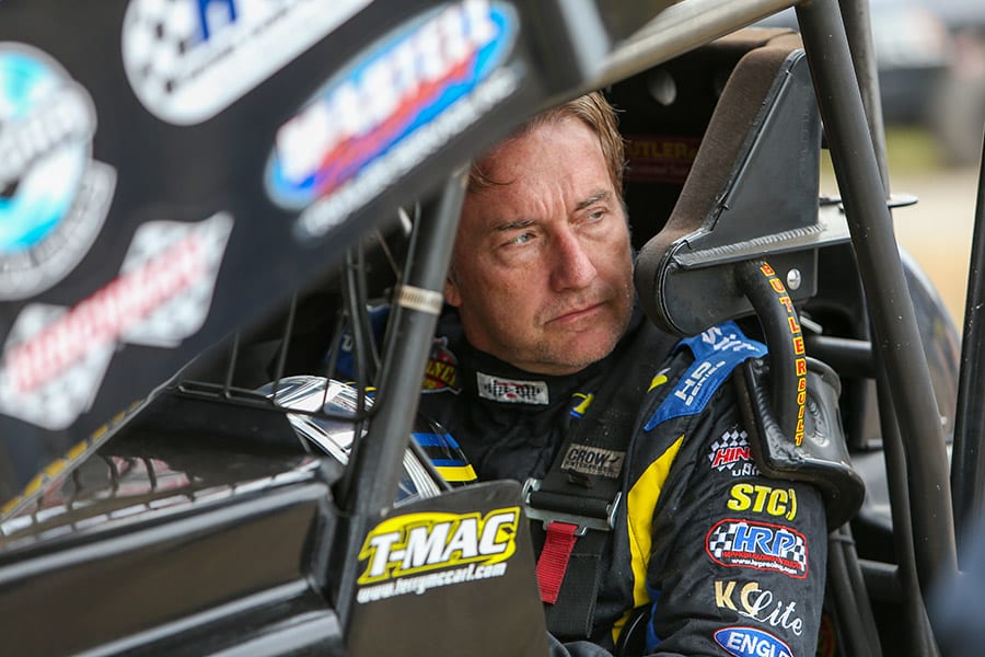 Terry McCarl during Thursday's portion of the Can-Am World Finals at The Dirt Track at Charlotte. (Adam Fenwick Photo)