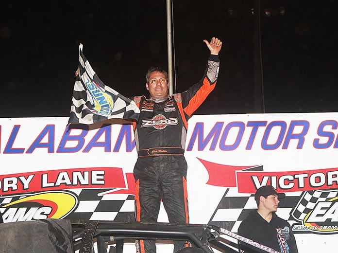 Chris Madden banked $15,000 for winning the National 100 Sunday at East Alabama Motor Speedway. (RonSkinnerPhotos.com Photo)