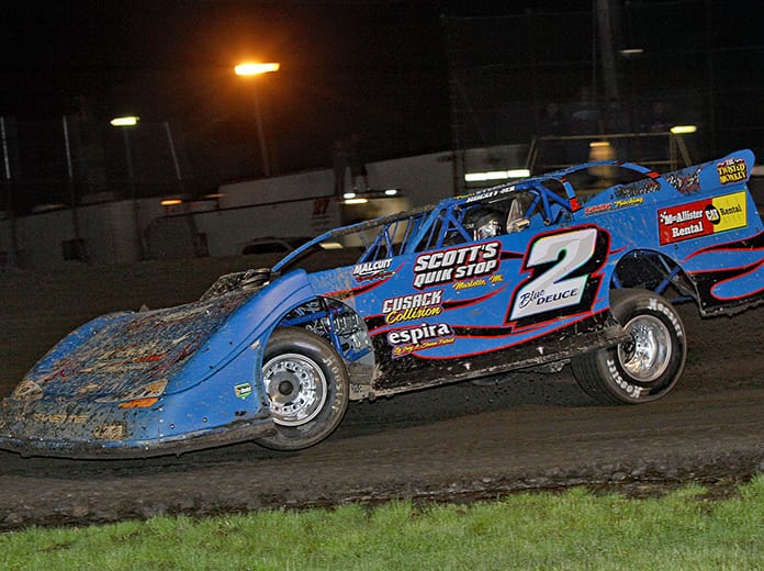 Travis Stemler will take over driving duties of Chad and Kayla Anklam's dirt late model in 2020. (Jim Denhamer Photo)