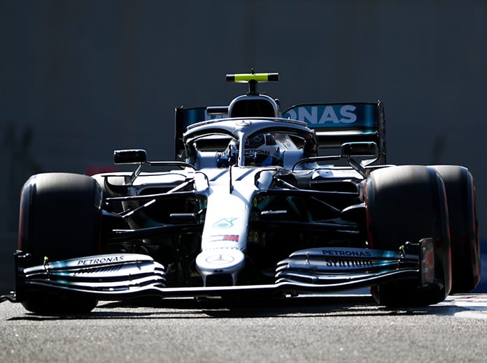 Valtteri Bottas was fastest in Formula One practice on Friday in Abu Dhabi. (Mercedes Photo)