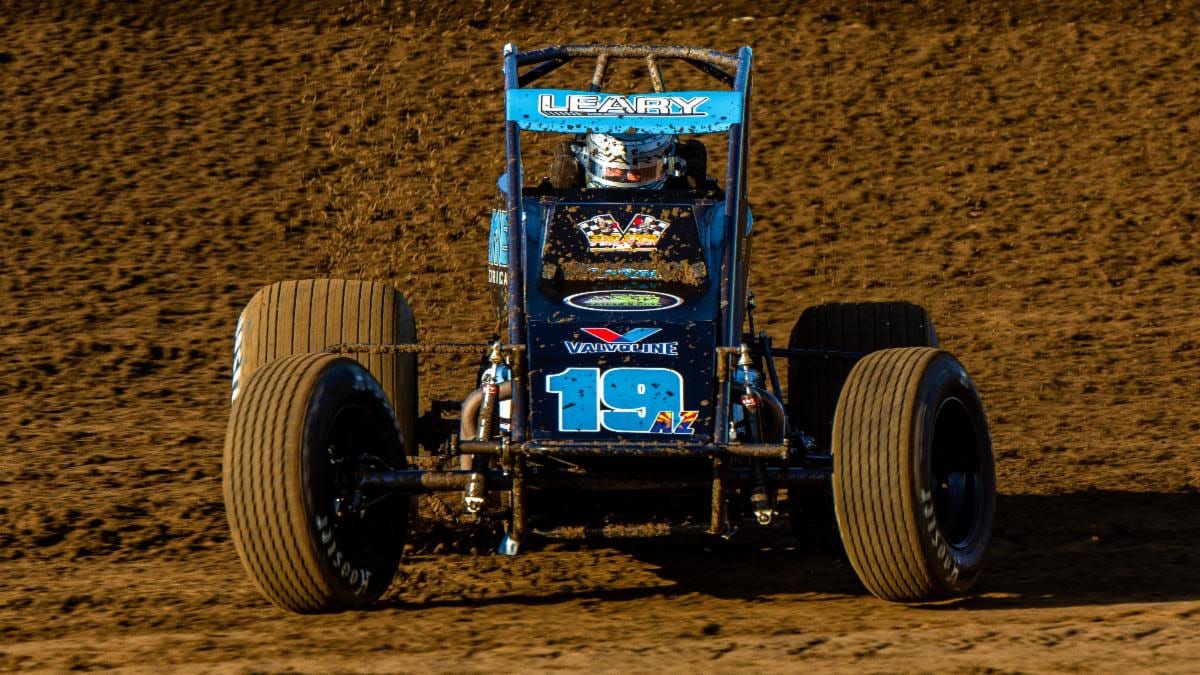 C.J. Leary paced USAC AMSOIL National Sprint Car Series practice on Thursday at Arizona Speedway. (Ryan Sellers Photo)