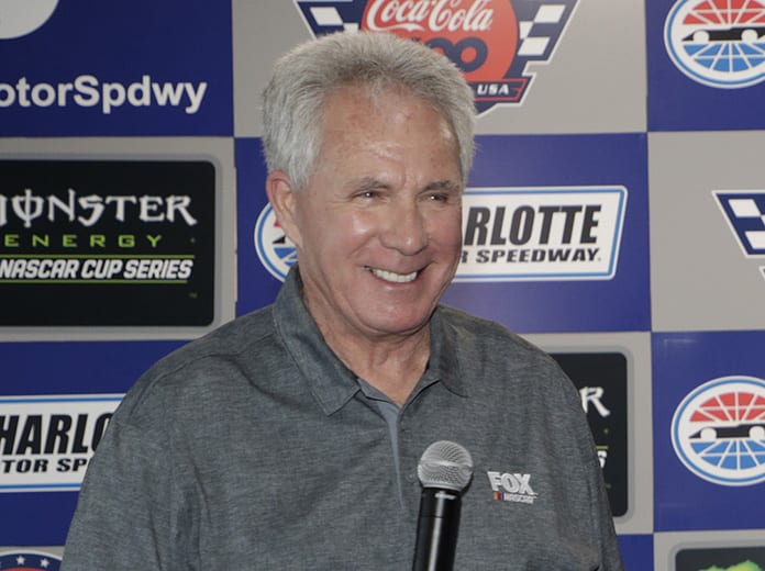 Darrell Waltrip, shown here in May, was named the winner of the NMPA Myers Brothers Award on Thursday. (HHP/Harold Hinson Photo)