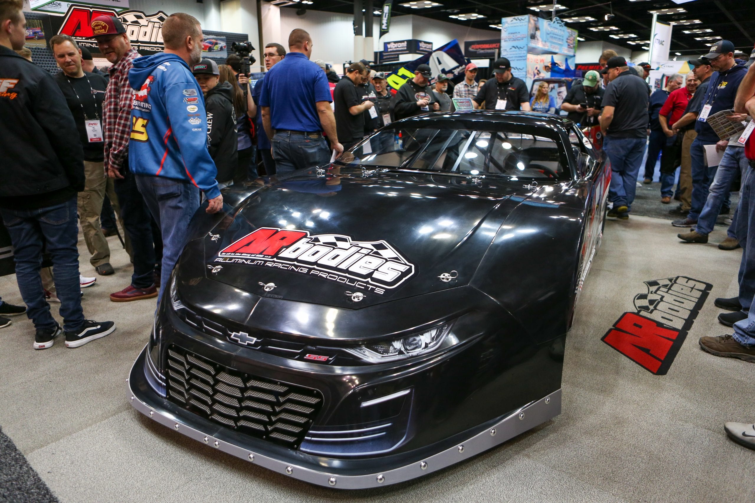 AR Bodies introduced the Revolution Camaro late model body on Thursday during the PRI Trade Show in Indianapolis. (Adam Fenwick Photo)