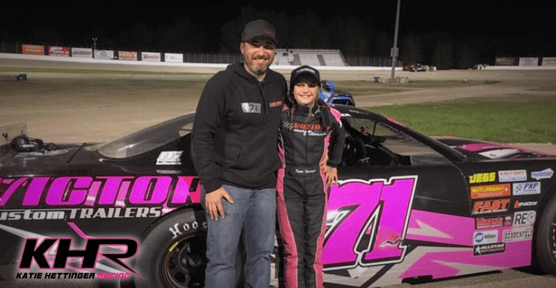 Katie Hettinger will be back for a second season in the Victory Custom Trailers CRA Junior Late Model Series.