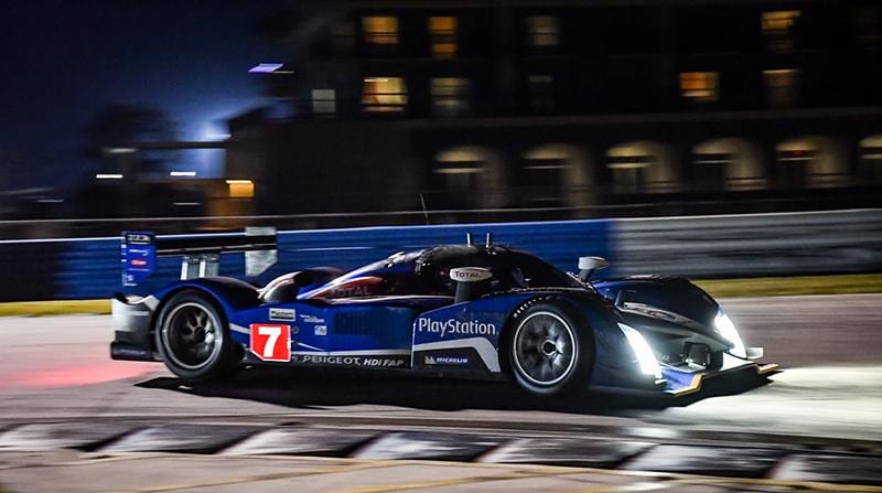 The HSR Classic Sebring 12 Hour hit the halfway mark early Saturday night.