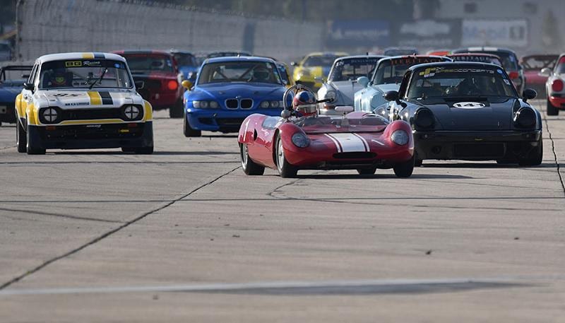 Racing began Thursday during the HSR Sebring Historics at Sebring Int'l Raceway.