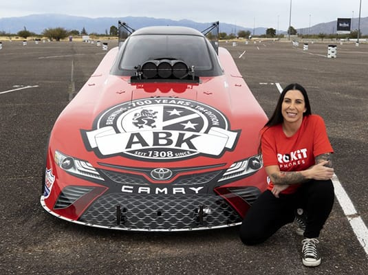 ROKiT Phones and ABK Beer will back Alexis DeJoria in her return to the NHRA Mello Yello Drag Racing Series.