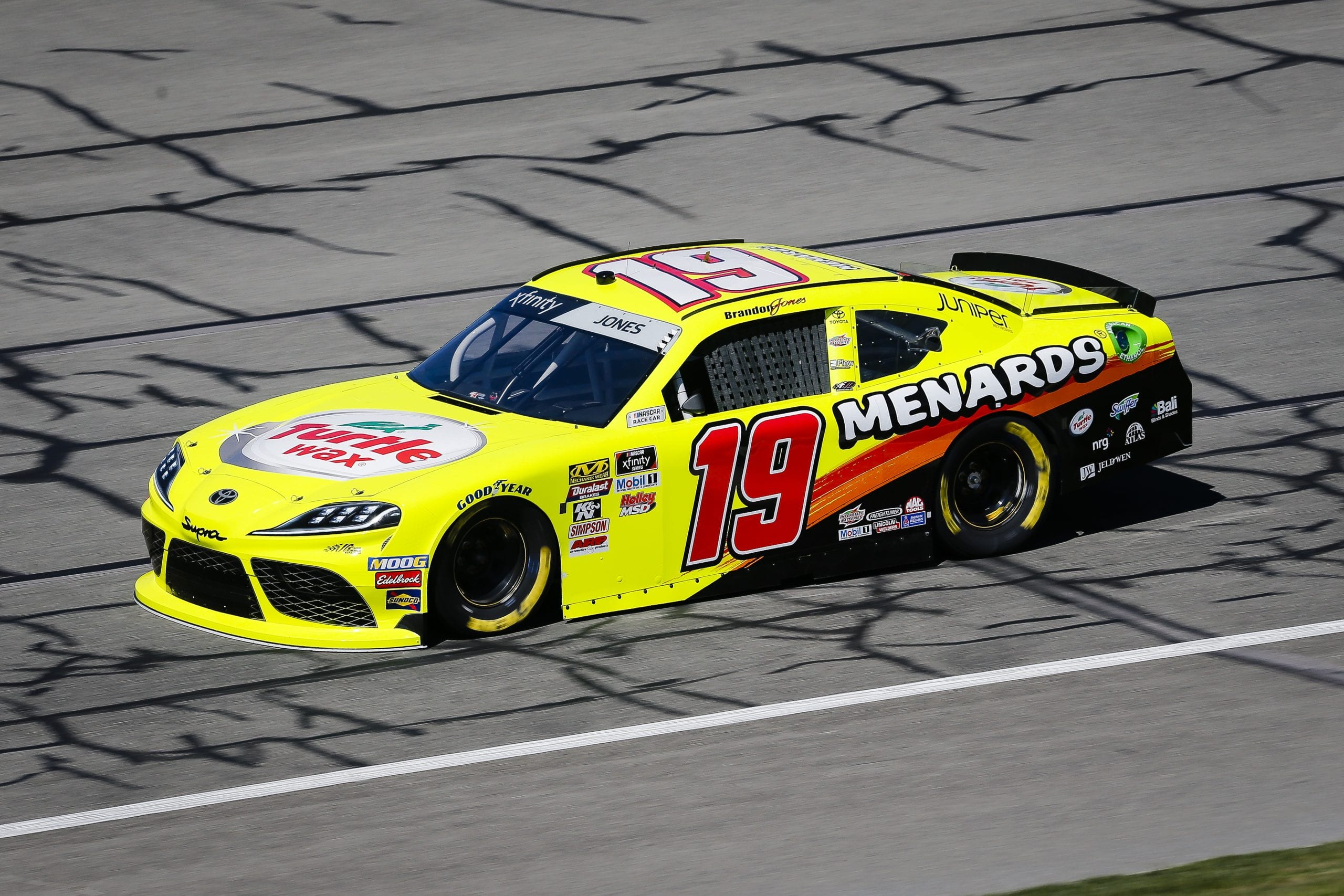 Menards will continue to sponsor Brandon Jones and Joe Gibbs Racing in the NASCAR Xfinity Series. (HHP/Barry Cantrell Photo)