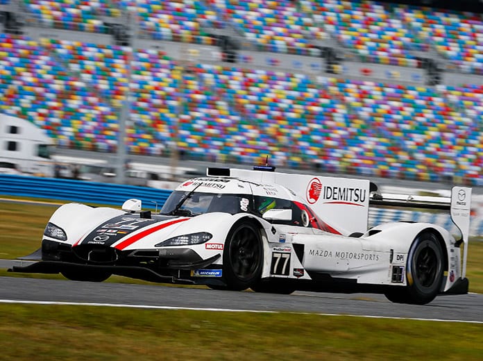 Oliver Jarvis put Mazda on the pole for the Rolex 24 for the second-straight season. (IMSA Photo)