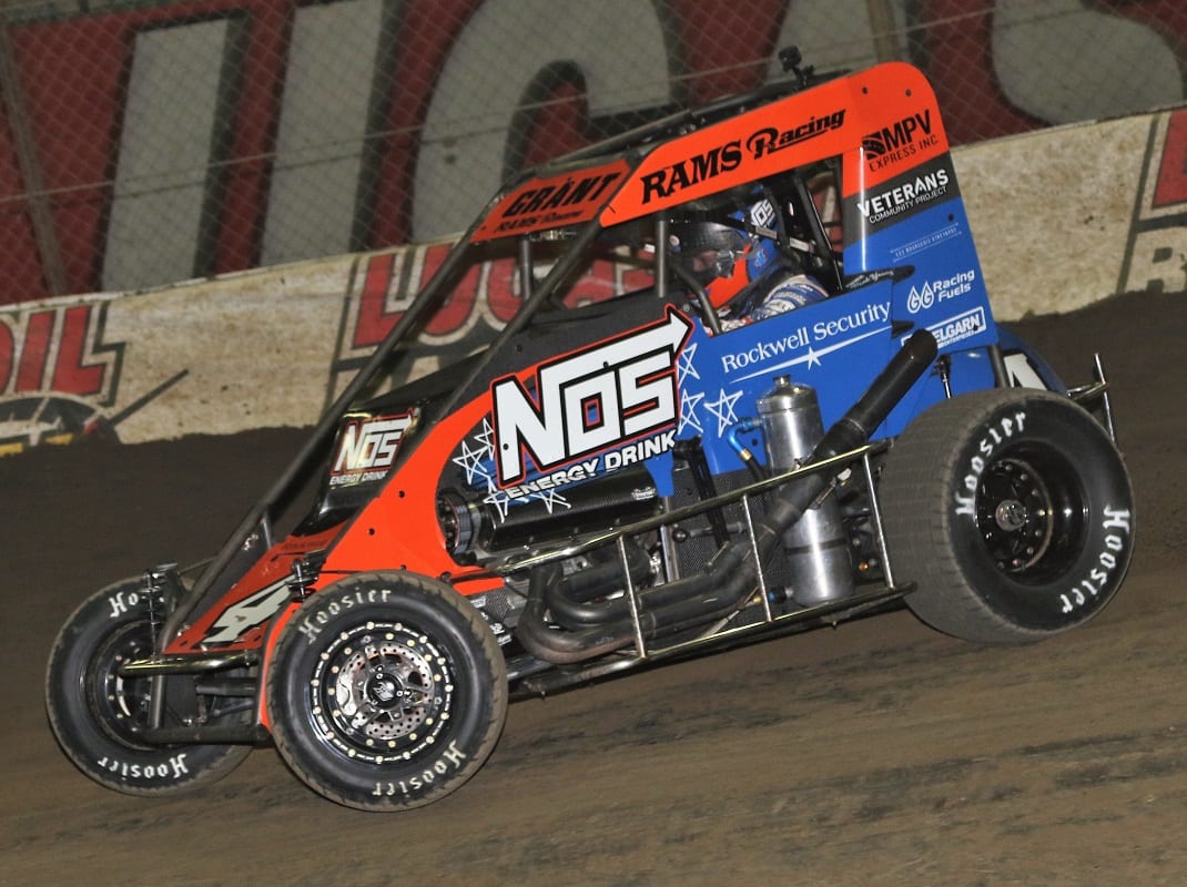 Justin Grant will try to earn another Chili Bowl preliminary feature win on Friday night. (Brendon Bauman Photo)