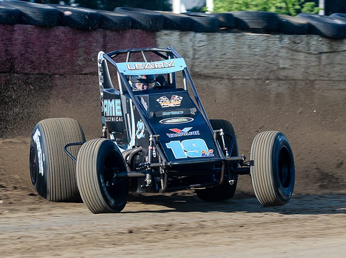 C.J. Leary has been named the North American Non-Winged Sprint Car Poll driver of the year. (John DaDalt Photo)