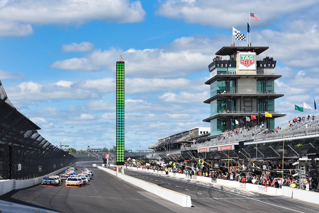 The NASCAR Xfinity Series, shown last year, will race on the road course at Indianapolis Motor Speedway on July 4. (IMS photo)