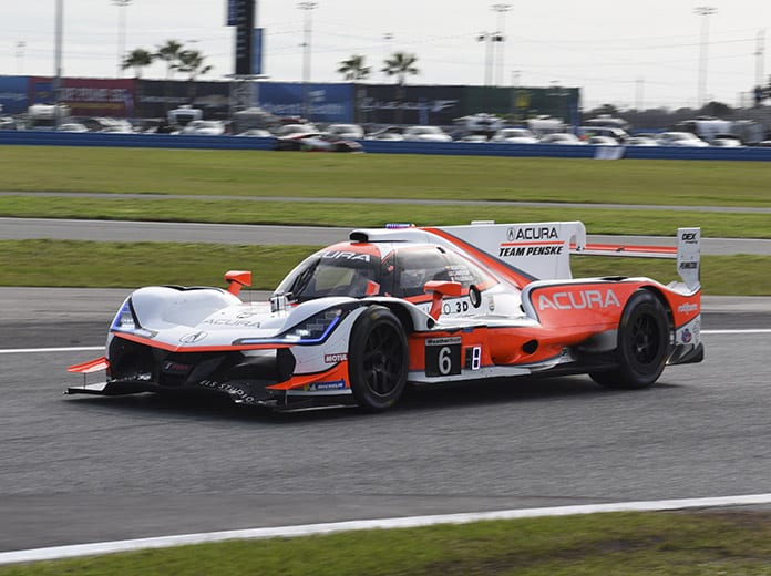 The No. 6 Acura Team Penske entry was the leader at the four hour mark of the Rolex 24. (IMSA Photo)