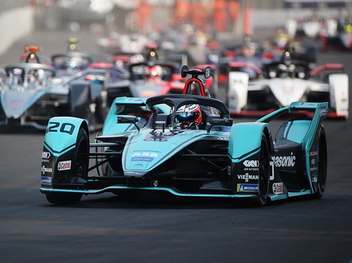 Mitch Evans raced to a dominant victory in Saturday's Formula E event in Mexico City. (Formula E Photo)