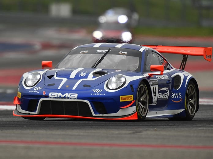 James Sofronas earned the pole for the first of two GT Challenge America races at Circuit of the Americas.
