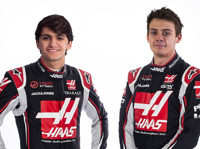 Pietro Fittipaldi (left) and Louis Delétraz have been named Haas F1 Team test and reserve drivers.