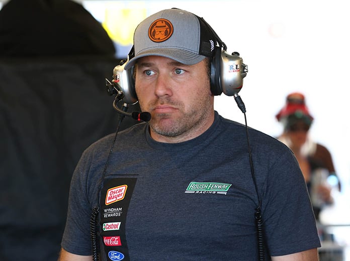 Ryan Newman in the garage Friday at Phoenix Raceway. (Ivan Veldhuizen Photo)