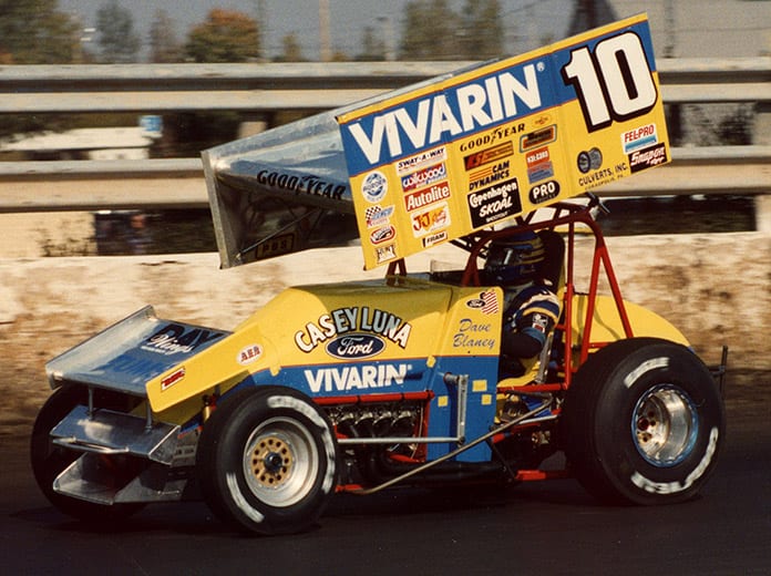 Dave Blaney become a top contender with the World of Outlaws thanks to a strong 1993 season. (Paul Arch Photo)