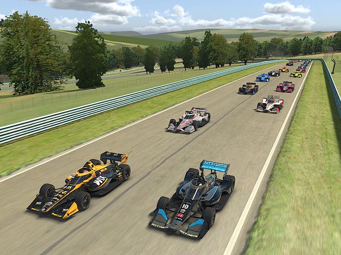 The IndyCar iRacing Challenge will move to Michigan Int'l Speedway this Saturday.