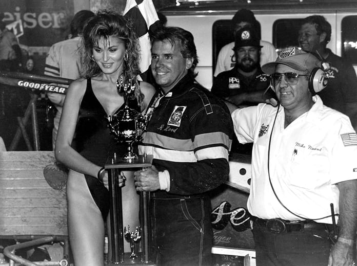 Rickey Hood in victory lane after one of his many wins. (NSSN Archives Photo)