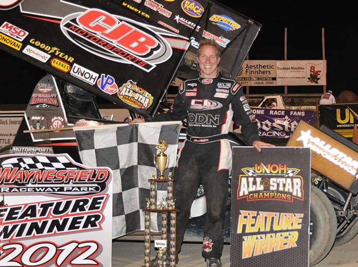 Stevie Smith in victory lane after one of his many victories. (Bill Weir Photo)