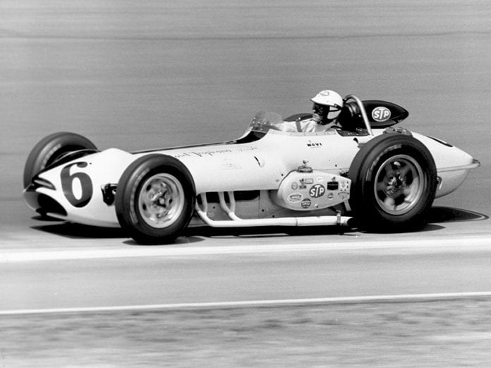 Bobby Unser aboard his Novi race car in 1963.