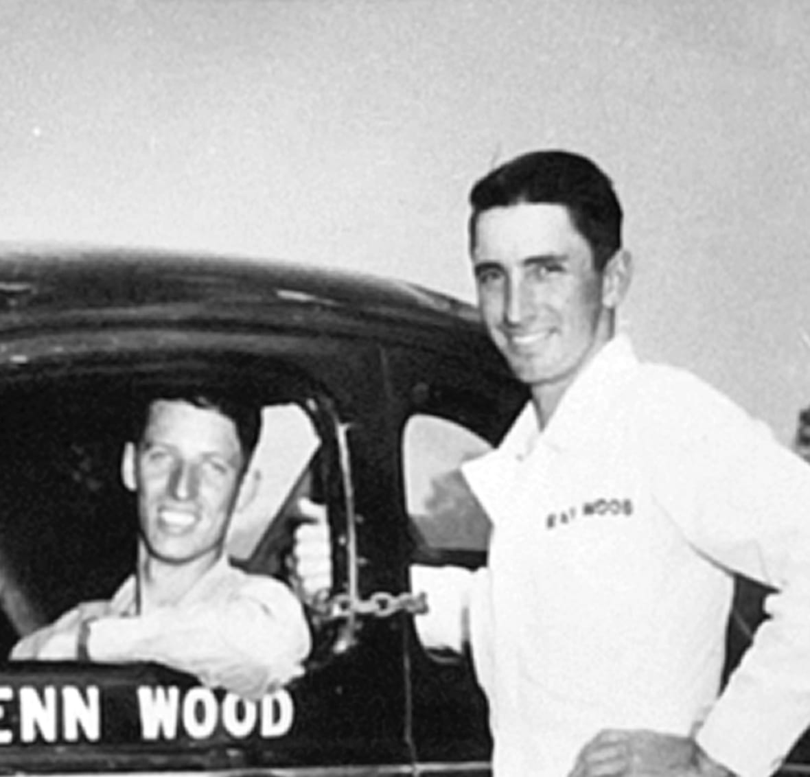Glenn Wood (left) with his brother Ray Lee Wood, who died on May 5 at the age of 92. (Wood Brothers Racing Photo)