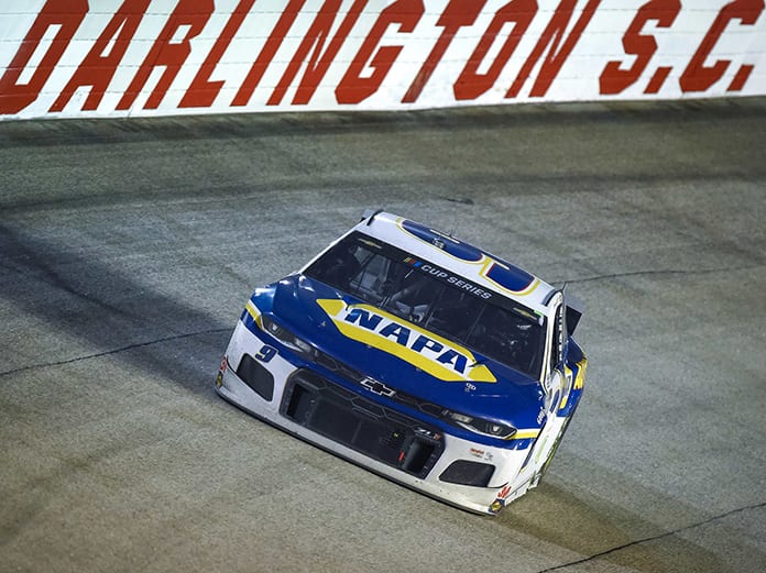 Chase Elliott doesn't believe Kyle Busch crashed him on purpose on Wednesday at Darlington Raceway. (Jared C. Tilton/Getty Images Photo)