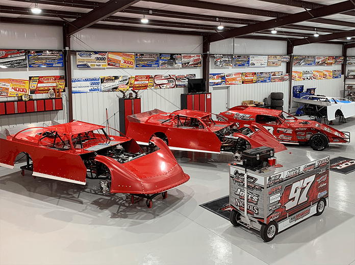 With racing on hold, Cade Dillard's car building has gone into overdrive.